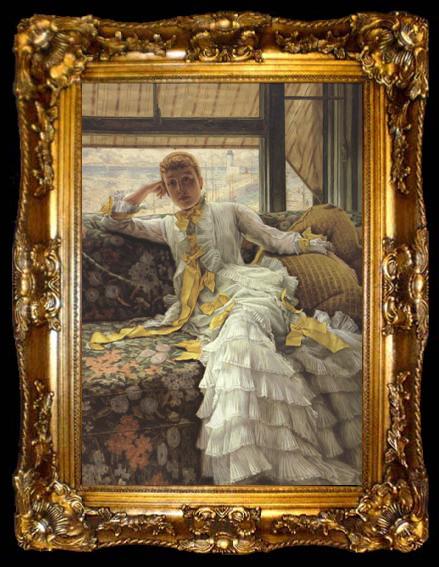 framed  James Tissot July (Specimen of A Portrait) (nn01), ta009-2