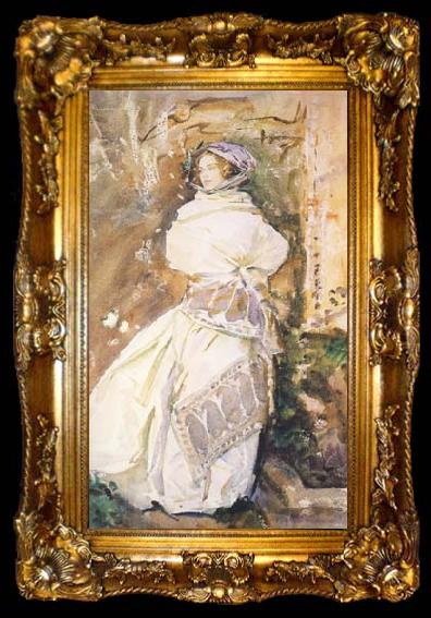 framed  John Singer Sargent The Cashmere Shawl (mk18), ta009-2