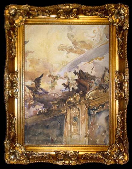 framed  John Singer Sargent Tiepolo Ceiling,Milan (mk18), ta009-2