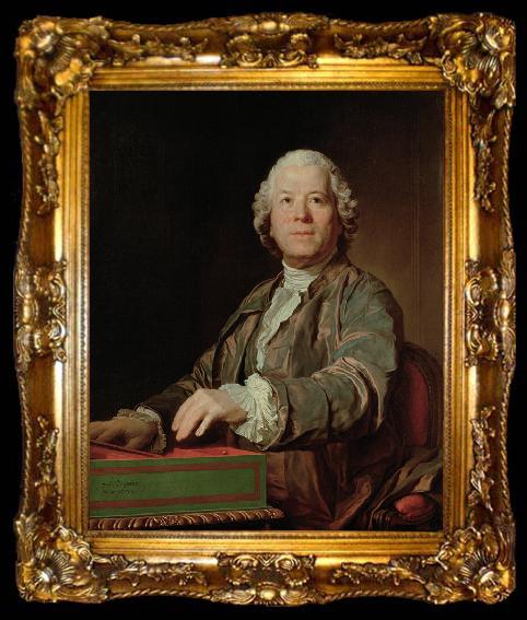 framed  Joseph-Siffred  Duplessis Portrait of Christoph Willibald Gluck (mk08), ta009-2