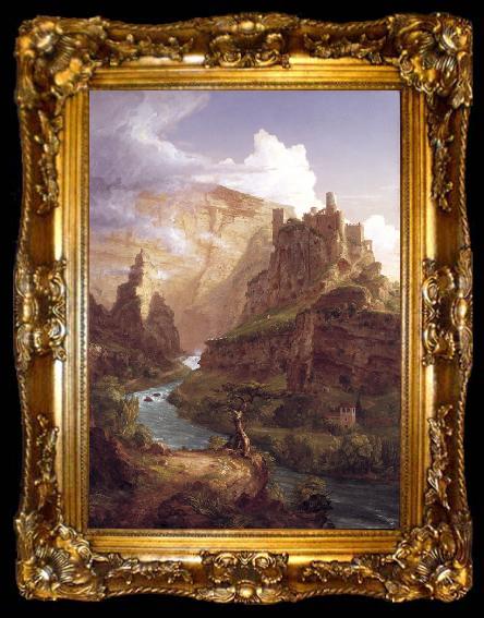 framed  Thomas Cole Valley of the Vaucluse (mk13), ta009-2