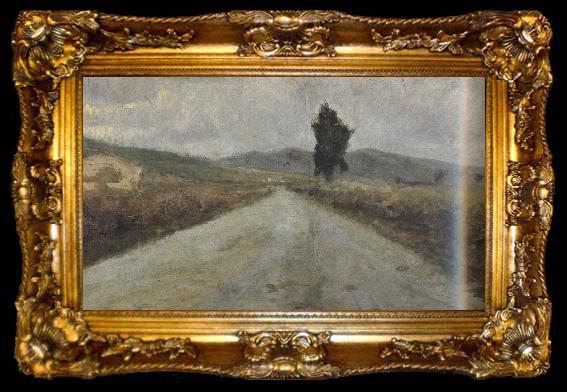 framed  Amedeo Modigliani Small Tuscan Road (mk39), ta009-2