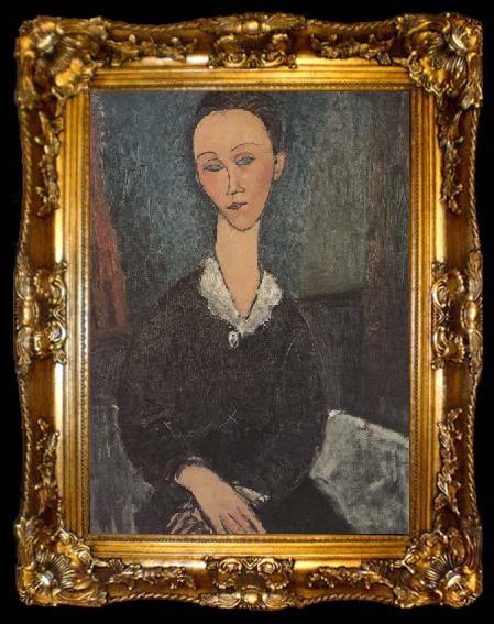 framed  Amedeo Modigliani Femme au col Bianc (mk38), ta009-2