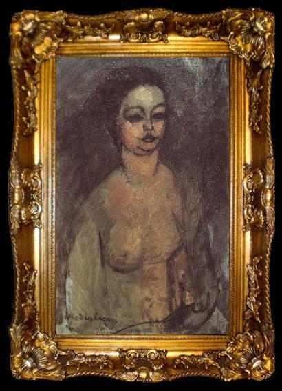framed  Amedeo Modigliani Jeune fille nue (mk38), ta009-2