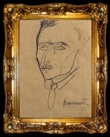 framed  Amedeo Modigliani Arstide Sommati (mk38), ta009-2
