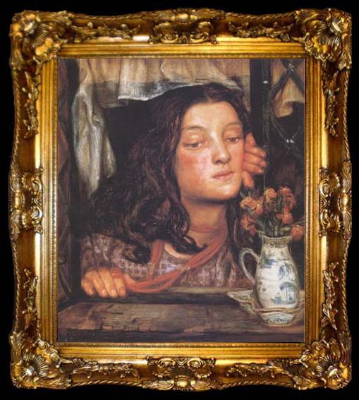 framed  Dante Gabriel Rossetti Girl at a Lattice (mk28), ta009-2