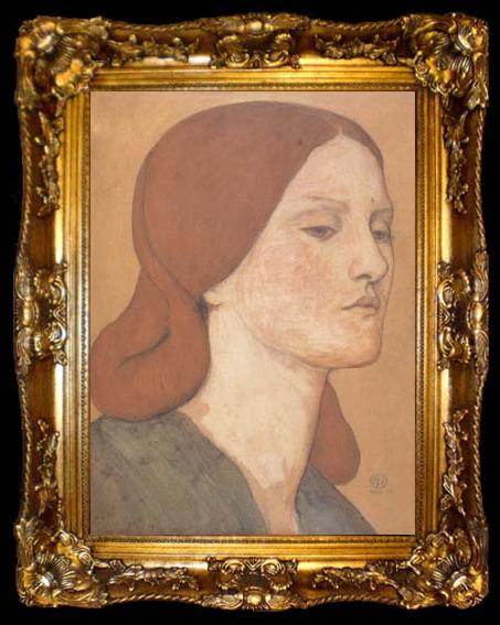 framed  Dante Gabriel Rossetti Portrait of Elizabeth Siddal (mk28), ta009-2