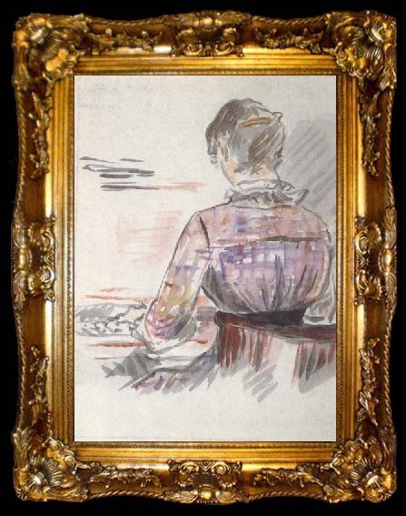 framed  Edouard Manet Femme Jouant du piano (mk40), ta009-2
