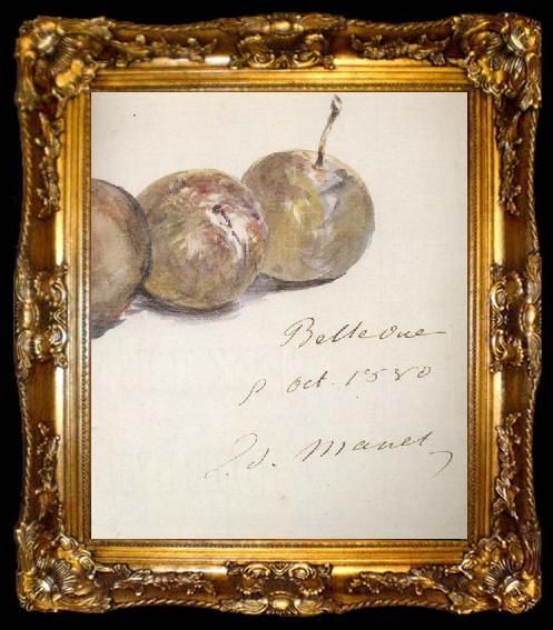 framed  Edouard Manet Lettre avec trois prunes (mk40), ta009-2