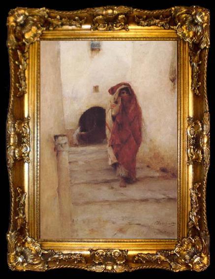 framed  Emile Pinchart Dans la casbah de Tunis (mk32), ta009-2