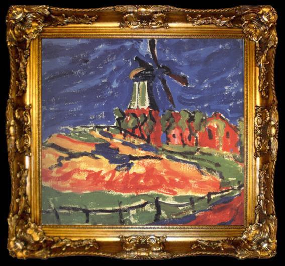framed  Erich Heckel Windmill,Dangast (nn03), ta009-2