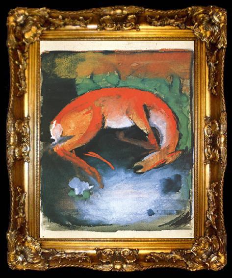 framed  Franz Marc Dead Deer (mk34), ta009-2