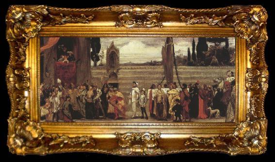 framed  Frederic,lord leighton,p.r.a.,r.w.s A Colour Sketch for Cimabue