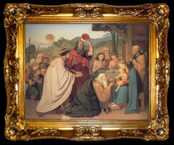 framed  Friedrich Johann Overbeck The Adoration of the Magi (nn03), ta009-2