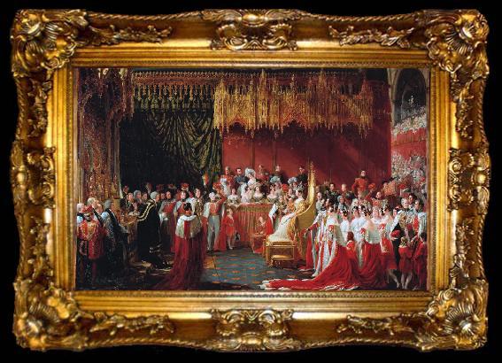 framed  George Hayter The Coronation of Queen Victoria (mk25), ta009-2