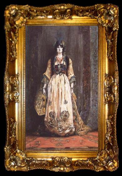 framed  Georges Clairin Costume Pour une Fete Orientale Huile sur toile (mk32), ta009-2