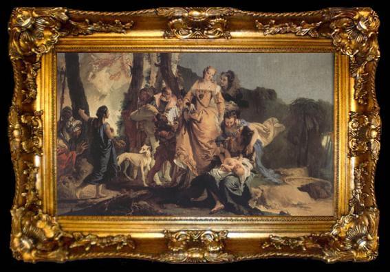 framed  Giovanni Battista Tiepolo The Finding of Moses (nn03), ta009-2