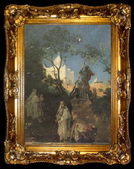 framed  Gustave Guillaumet Ain Kerma (source du figuier) smala de Tiaret en Algerie (mk32), ta009-2