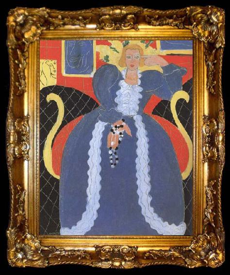 framed  Henri Matisse Lady in Blue (mk35), ta009-2