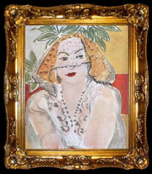 framed  Henri Matisse Woman with a Veil (mk35), ta009-2