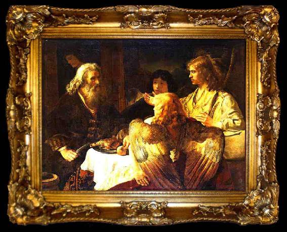 framed  Jan victors Abraham and the three Angels (mk33), ta009-2