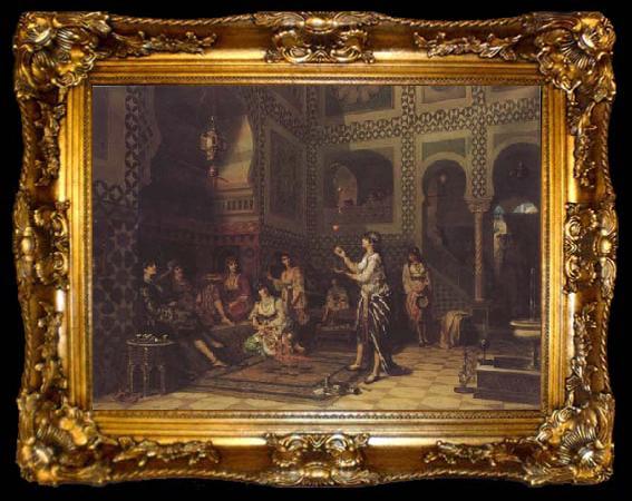 framed  Jean-Baptiste Huysmans Les Chlaoucha au harem (Algerie) (mk32), ta009-2