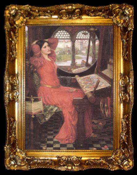 framed  John William Waterhouse i and Half-sick of shadows said the Lady of Shalott (mk41), ta009-2