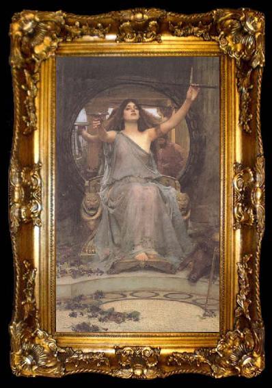 framed  John William Waterhouse Circe offering the Cup to Ulysses (mk41), ta009-2