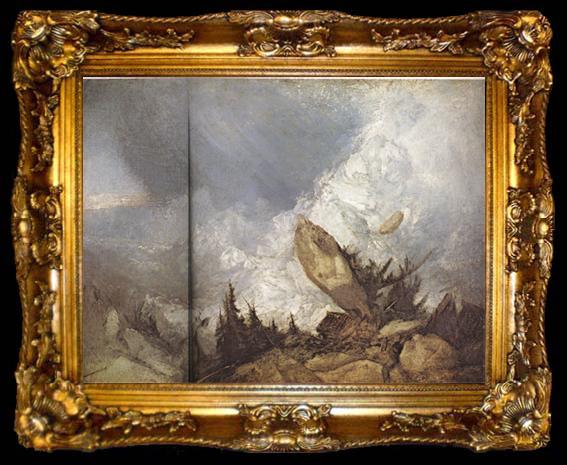 framed  Joseph Mallord William Turner The fall of an Avalanche in the Grisons (mk31), ta009-2