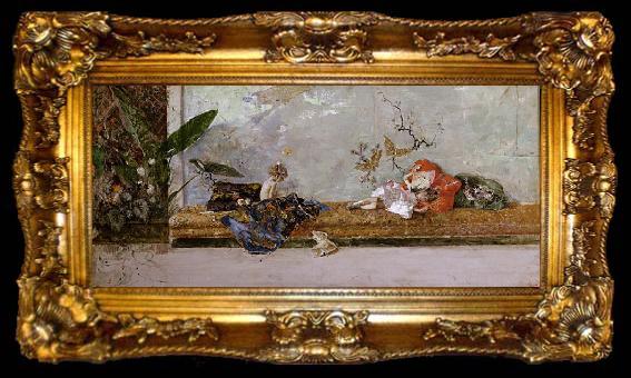 framed  Marsal, Mariano Fortuny y The Children of the Painter in the Japanese Room (nn02), ta009-2