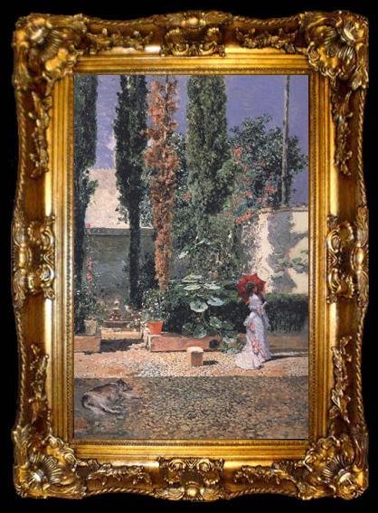 framed  Marsal, Mariano Fortuny y Garden of Fortuny