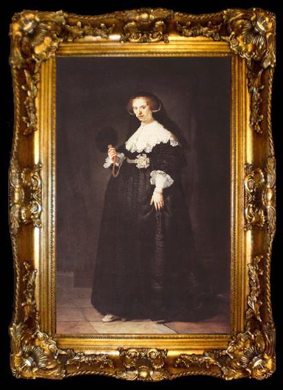 framed  REMBRANDT Harmenszoon van Rijn Portrait of oopjen coppit (mk33), ta009-2