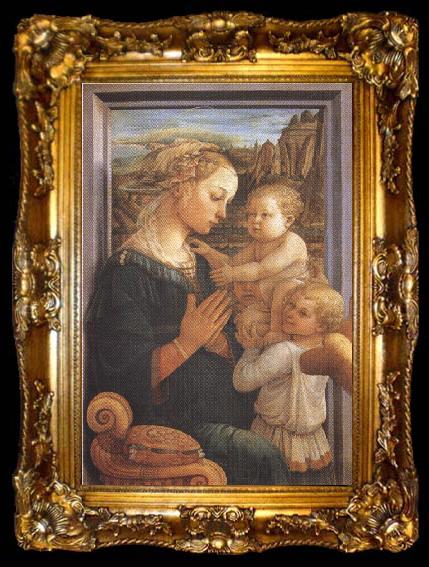 framed  Sandro Botticelli Filippo Lippi.Madonna with Child and Angels or Uffizi Madonna (mk36), ta009-2
