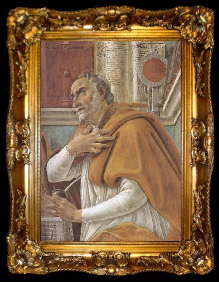 framed  Sandro Botticelli Details of  St Augustine in his Study (mk36), ta009-2