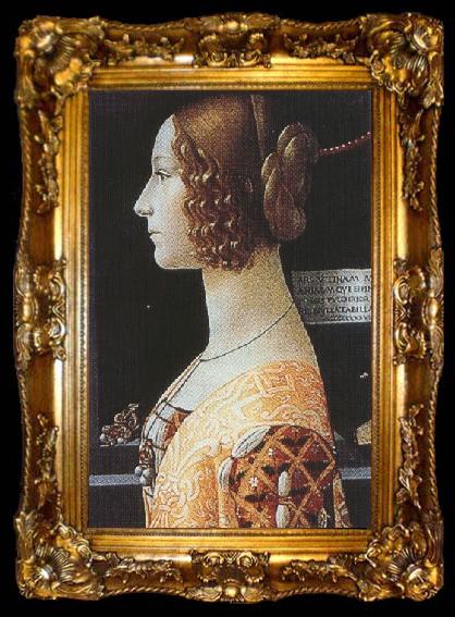 framed  Sandro Botticelli Domenico Ghirlandaio,Portrait of Giovanna Tornabuoni (mk36), ta009-2