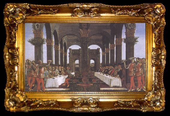 framed  Sandro Botticelli Novella di Nastagio degli Onesti (mk36), ta009-2