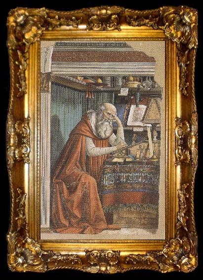 framed  Sandro Botticelli Domenico Ghirlandaio,St Jerome in his Study (m,k36), ta009-2