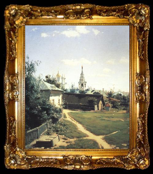 framed  Vasilii Dmitrievich Polenov Moscow Yard (nn02), ta009-2