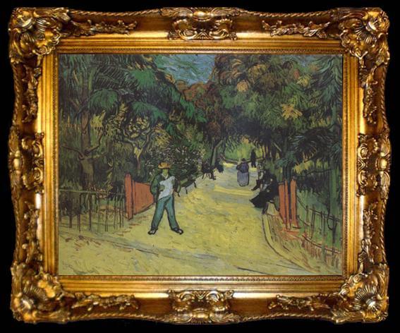 framed  Vincent Van Gogh Entrance to thte Public Park in Arles (nn04), ta009-2