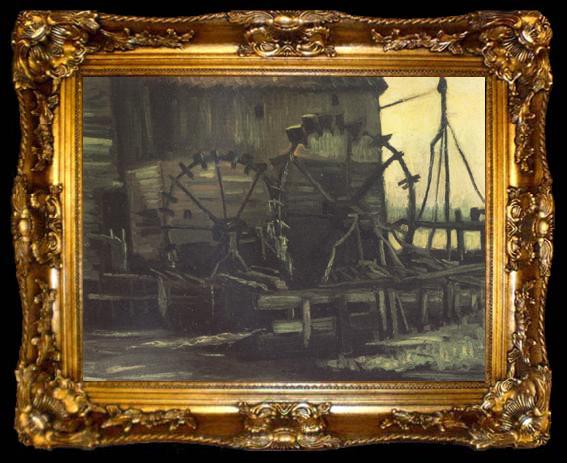 framed  Vincent Van Gogh Water Mill at Gennep (nn04), ta009-2