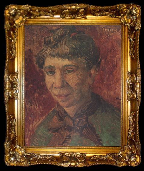 framed  Vincent Van Gogh Portrait of a Woman (nn04), ta009-2