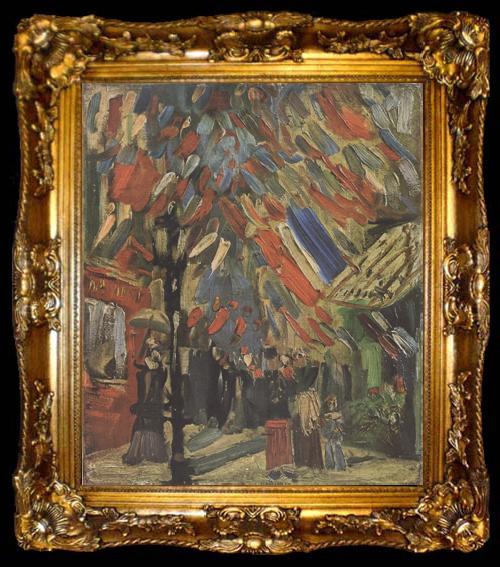 framed  Vincent Van Gogh The Fourteenth of July Celebration in Paris (nn04), ta009-2