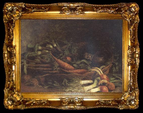 framed  Vincent Van Gogh Still life with a Basket of Vegetables (nn04), ta009-2