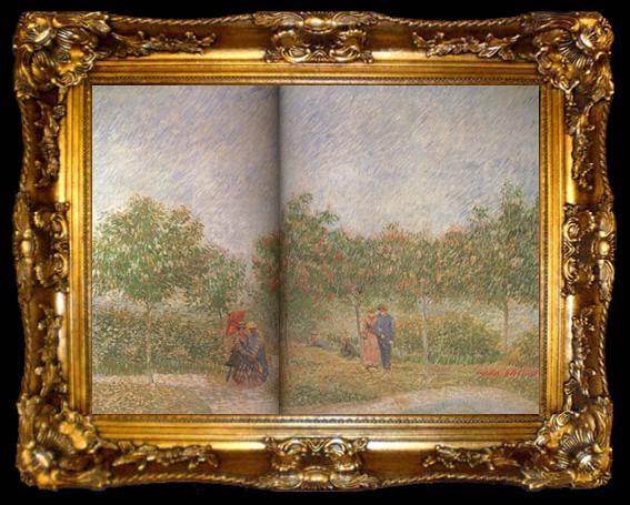 framed  Vincent Van Gogh Couples in the Voyer d