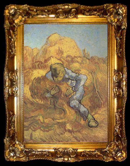 framed  Vincent Van Gogh The Sheaf-Binder (nn04), ta009-2