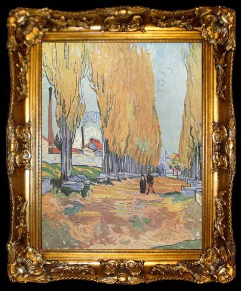 framed  Vincent Van Gogh Les Alyscamps (nn04), ta009-2