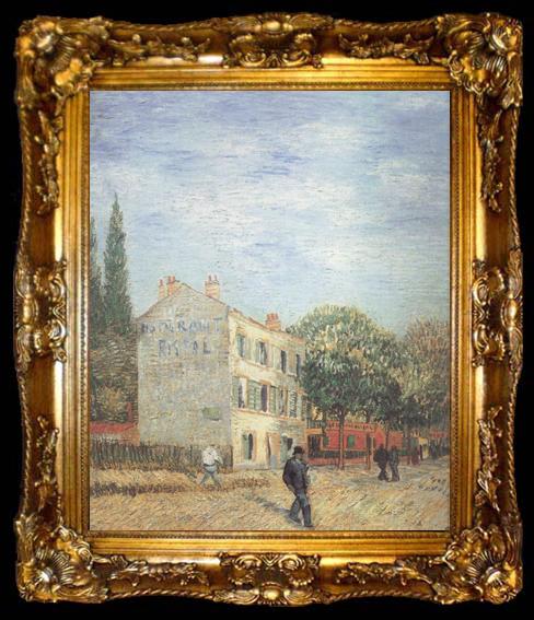 framed  Vincent Van Gogh The Rispal Restaurant at Asnieres (nn040, ta009-2