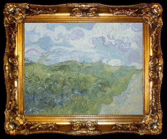 framed  Vincent Van Gogh Green Wheat Fields (nn04), ta009-2
