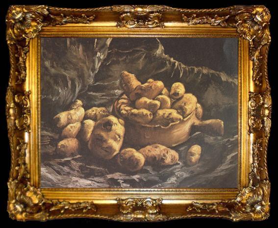 framed  Vincent Van Gogh Still life with an Earthen Bowl and Potatoes (nn04), ta009-2