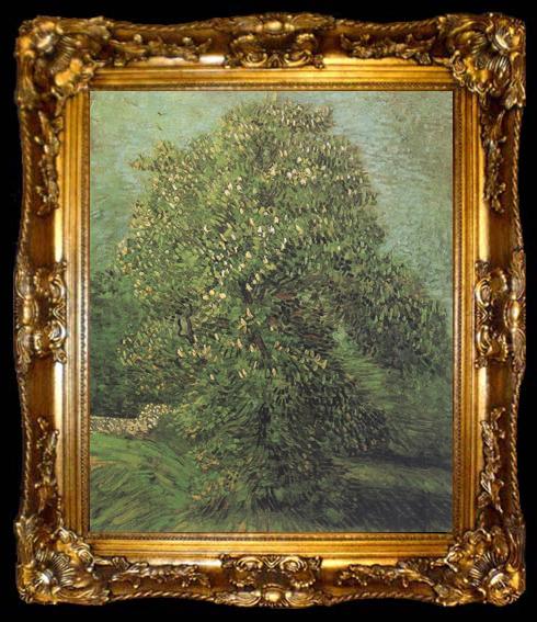 framed  Vincent Van Gogh Chestnut Tree in Blosson (nn04), ta009-2